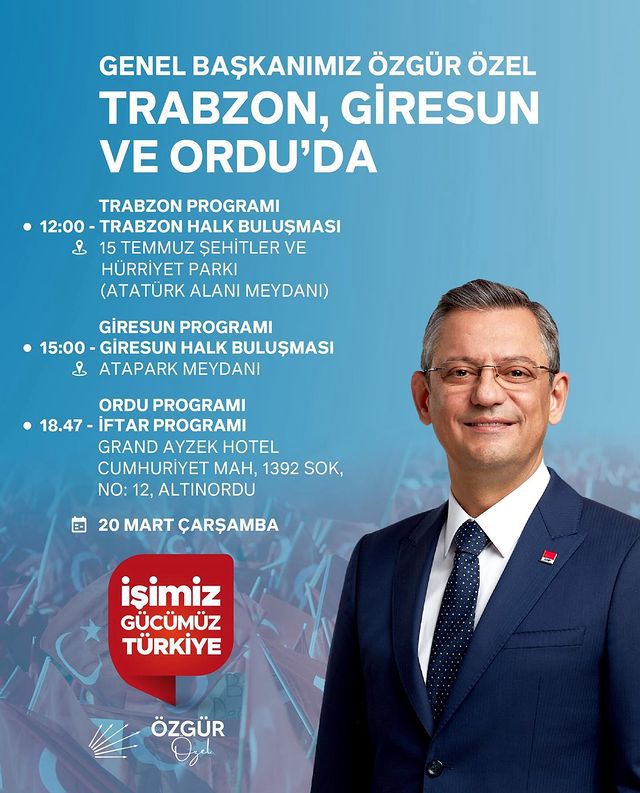 Milletvekili Öztürkmen, Trabzon, Giresun ve Ordu'ya ziyaret edecek