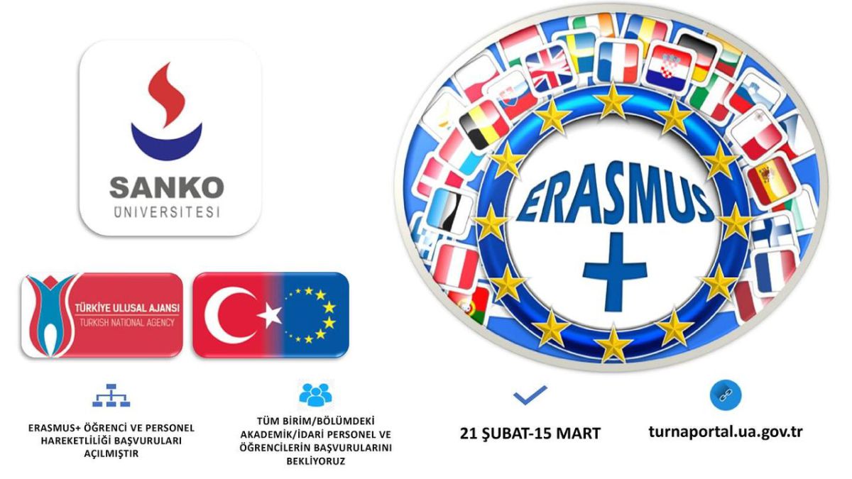 Sanko Üniversitesi'nden Erasmus+ Öğrenci ve Personel Hareketliliği Başvuruları Başladı!