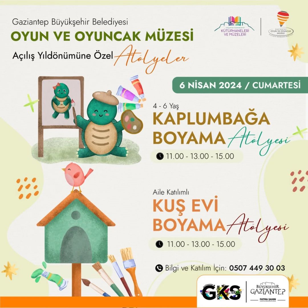 Gaziantep Büyükşehir Belediyesi'nin Oyun ve Oyuncak Müzesi'nde Özel bir Etkinlik Sizleri Bekliyor!
