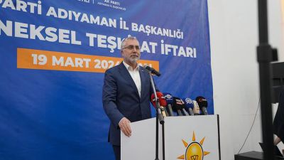 Adıyaman'da AK Parti İl Başkanlığı tarafından düzenlenen geleneksel iftar programında Bakan Işıkhan ve Milletvekili Özhan bir araya geldi.