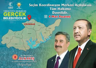 AK Parti Adıyaman Milletvekili Mustafa Alkayış, Çelikhan ilçesinde seçim çalışmalarına devam ediyor.