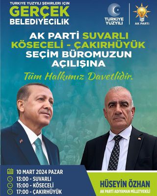 AK Parti, Adıyaman'da Bölge Halkıyla Buluşacak ve Yeni Seçim Bürosu Açacak