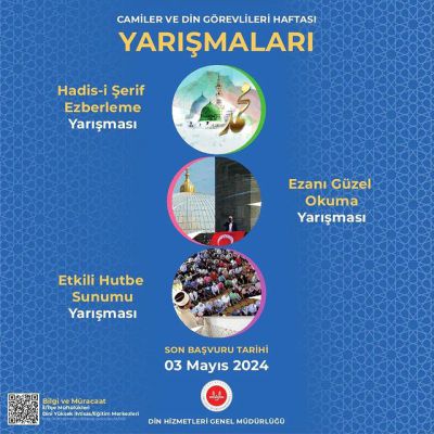 Kilis'te Camiler ve Din Görevlileri Haftası'nda Yarışmalar Düzenlenecek