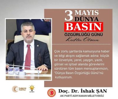 Ak Parti Milletvekili İshak Şan'dan Basın Mensuplarına Kutlama