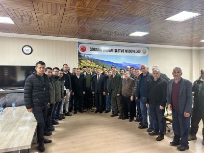 Göksun Belediye Başkanı Hüseyin Coşkun Aydın, Orman İşletme Müdürlüğü'nü ziyaret etti.