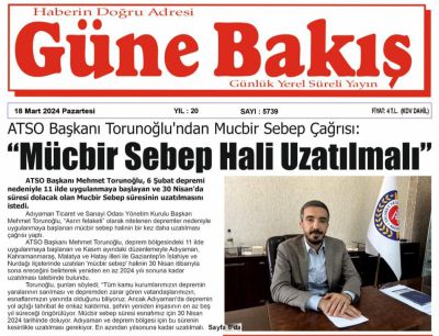 Adıyaman Ticaret Odası Başkanı Mehmet Torunoğlu: Mücbir sebep halinin uzatılması önemli