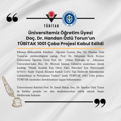 Kahramanmaraş Üniversitesi Öğretim Üyesi Doç. Dr. Handan Özlü Torun'un 