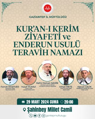 Gaziantep'te Ruhani Buluşma: Ramazan Ayı'nda Teravih Namazı Etkinliği