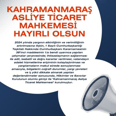 Yeni Asliye Ticaret Mahkemesi Kuruldu