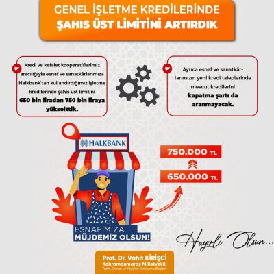 Esnaf ve Sanatkarlara İşletme Kredilerinde Önemli Güncelleme Yapıldı